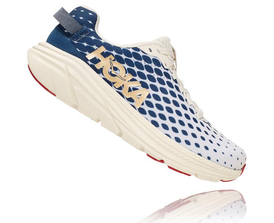 Hoka One One Hardloopschoenen Dames - Rincon 2 - Wit/Blauw - NH1405789